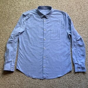 Lululemon Men’s Commission Qwick Oxford Button Down Shirt Blue XXL